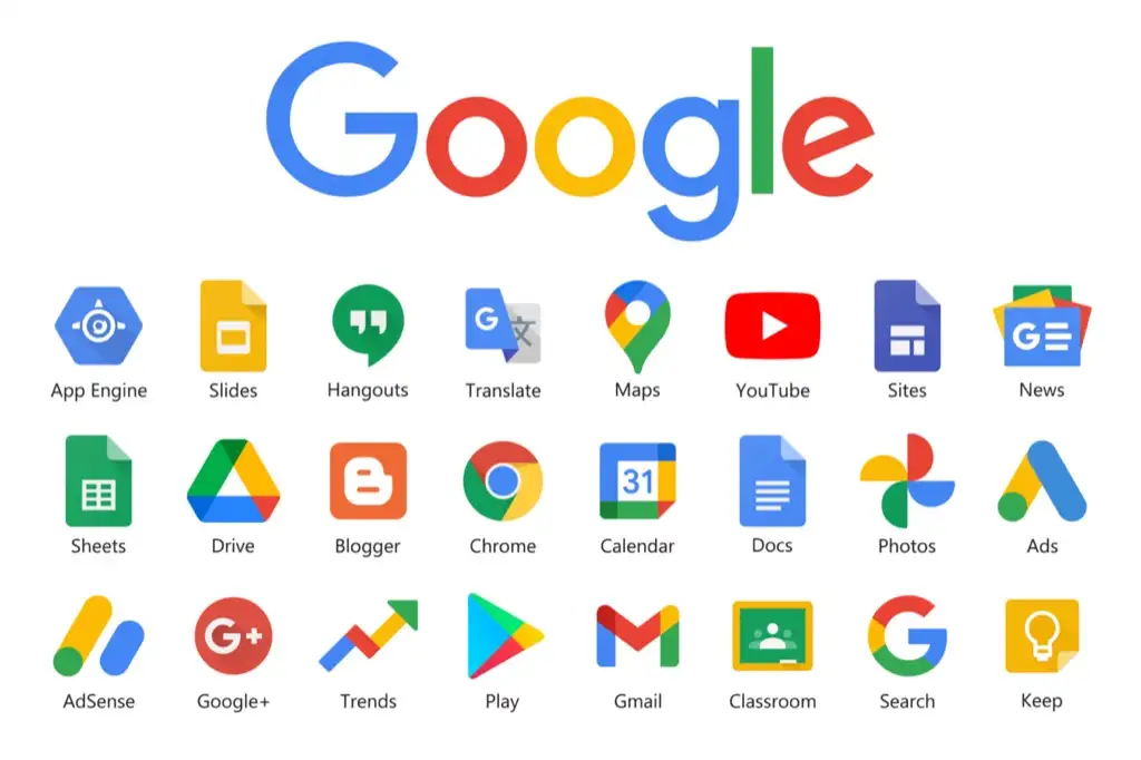 برنامه های مختلف گوگل